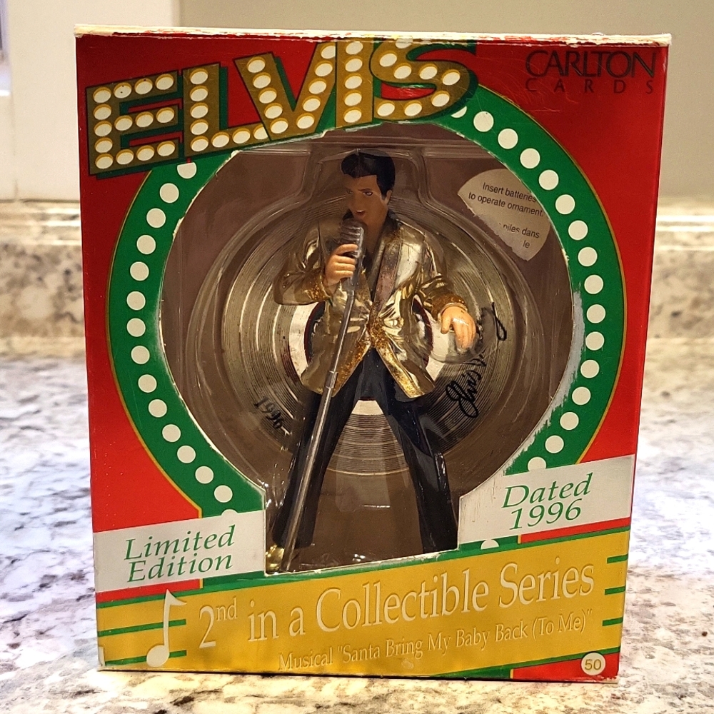 Carlton Cards Vintage Limited Edition Elvis Musical Christmas Ornament